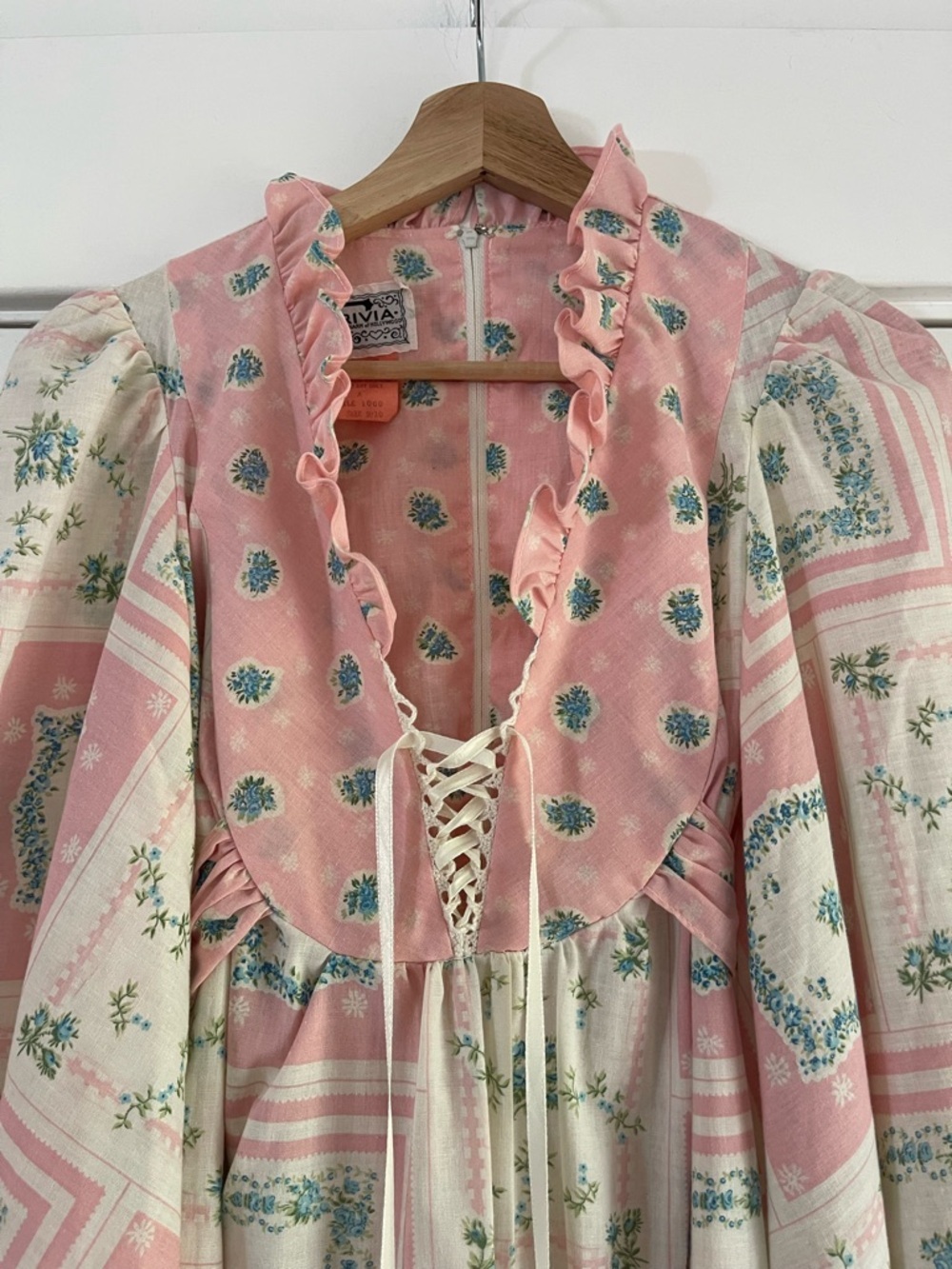 Rare Vintage 1960s Trivia by Charm of Hollywood Floral Maxi Dress - 9/10 - Picture 2 of 8